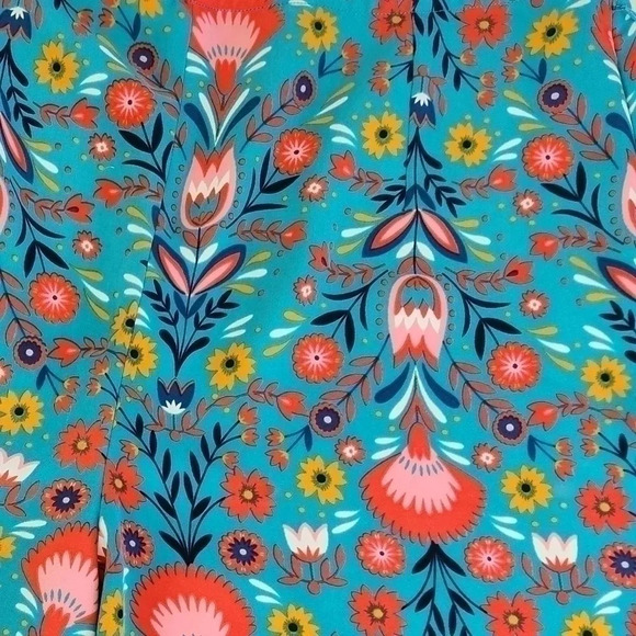 || BODEN || crop, wide legged pants, floral, zip closure, size 14 - Picture 3 of 7